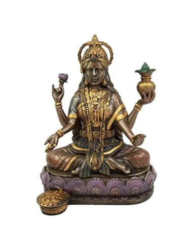 Estatua Lakshmi Diosa Hindú de Riqueza 16.5 cm Decorativa