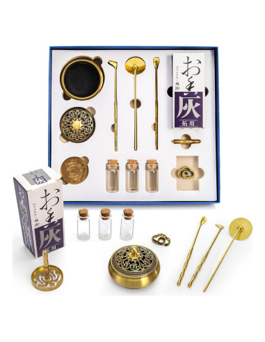 Kit de quemador de incienso Noamus 12 piezas con soporte