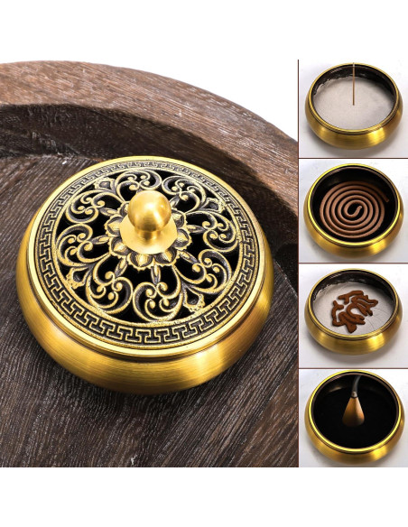 Kit de quemador de incienso Noamus 12 piezas con soporte