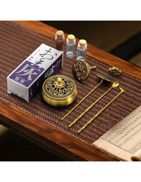 Kit de quemador de incienso Noamus 12 piezas con soporte