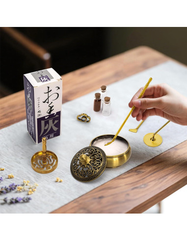 Kit de quemador de incienso Noamus 12 piezas con soporte