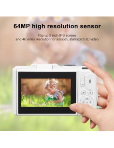 Cámara Digital 64MP 4K Genérico Zoom 18X Pantalla 3" 2
