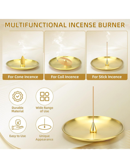 Soporte de Incienso 4 en 1 Baderke - 12 Piezas Latón 1.27 kg