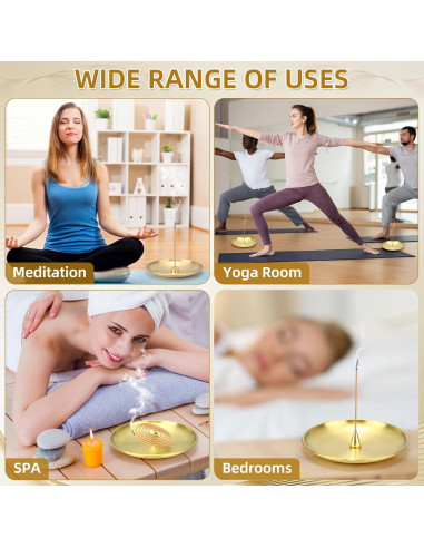 Soporte de Incienso 4 en 1 Baderke - 12 Piezas Latón 1.27 kg