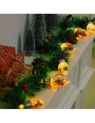 Guirnalda de Navidad LED 2.5m YANP-US con 12 Bombillas