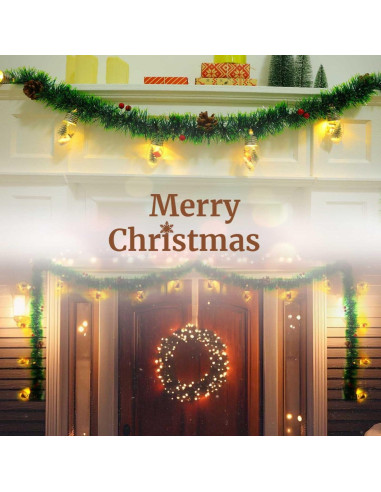Guirnalda de Navidad LED 2.5m YANP-US con 12 Bombillas