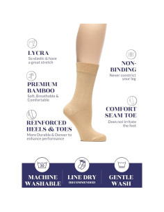 Calcetines de Vestir para Mujeres Hugh Ugoli - Rayón Bambú 3 Pares 2