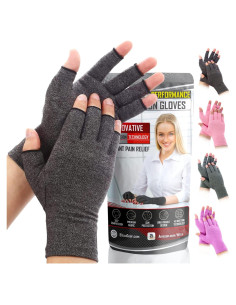 Guantes de Compresión para Artritis BLITZU - Negro - Pequeño