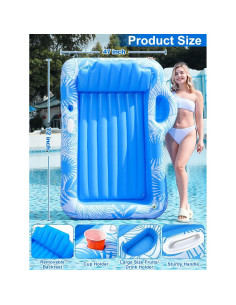 Flotador Inflable TURNMEON para Bronceado 182 cm Rosa/Azul 2