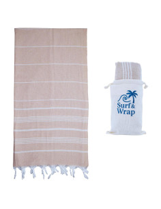 Toalla de Playa Surf & Wrap 100% Algodón Beige 99x178 cm