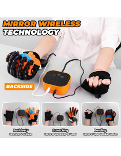 Guantes Robóticos de Rehabilitación para Mano Derecha XL Naranja 2