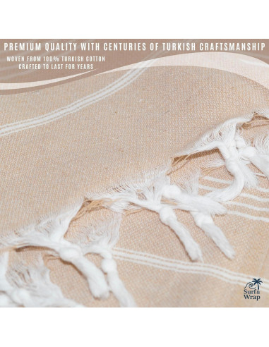 Toalla de Playa Surf & Wrap 100% Algodón Beige 99x178 cm