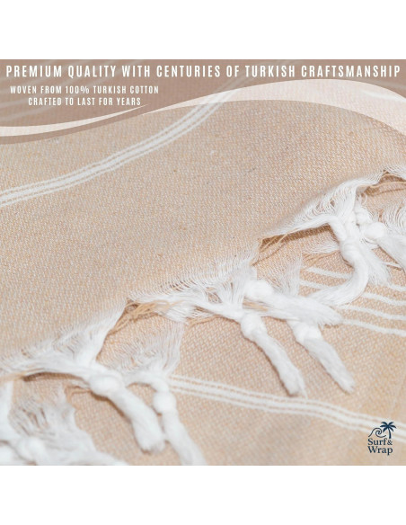 Toalla de Playa Surf & Wrap 100% Algodón Beige 99x178 cm