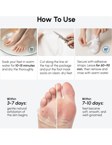 Mascarilla Exfoliante para Pies MAREE - Hidratante y Suavizante