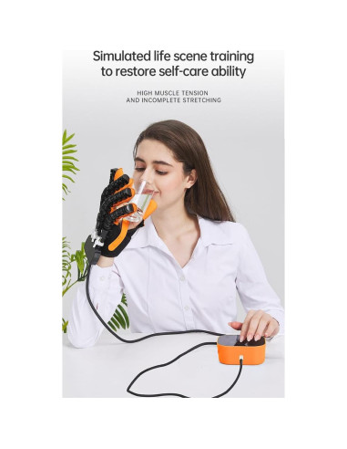 Guantes Robóticos de Rehabilitación para Mano Derecha XL Naranja