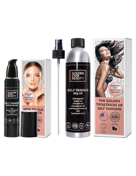 Suero Bronceador Facial Orgánico con Ácido Hialurónico 120ml