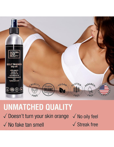 Suero Bronceador Facial Orgánico con Ácido Hialurónico 120ml