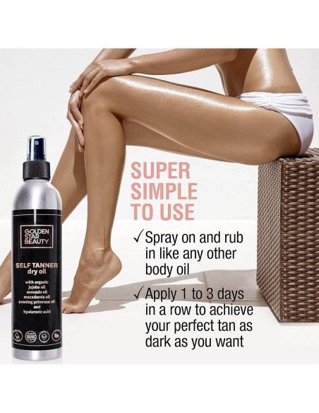 Suero Bronceador Facial Orgánico con Ácido Hialurónico 120ml