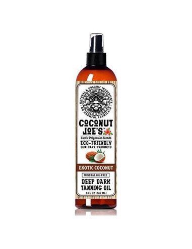 Aceite Bronceador Oscuro de Coco Coconut Joe's 236ml