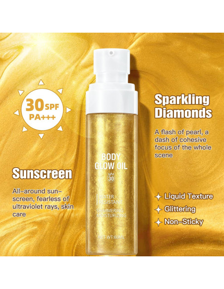 Aceite Brillante Corporal Lezero con SPF 30 - 86 g