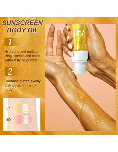 Aceite Brillante Corporal Lezero con SPF 30 - 86 g