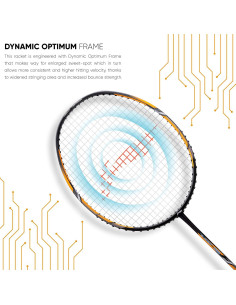 Raqueta de bádminton Li-Ning Turbo 99 Grafito 84g con Funda 2