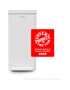 Contenedor de Compostaje Cocina Compost Genie 13.6L Acero Inoxidable Blanco 2