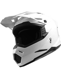 Casco de Motocross Power Gear HF801 Blanco + Gafas + Guantes 2