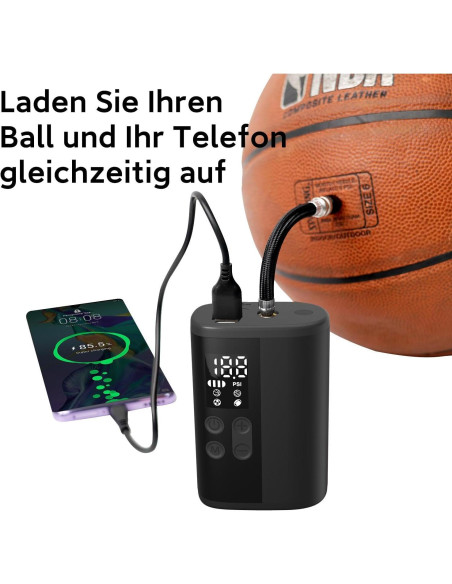 Bomba Eléctrica Woowind para Pelotas con Manómetro y Luz LED