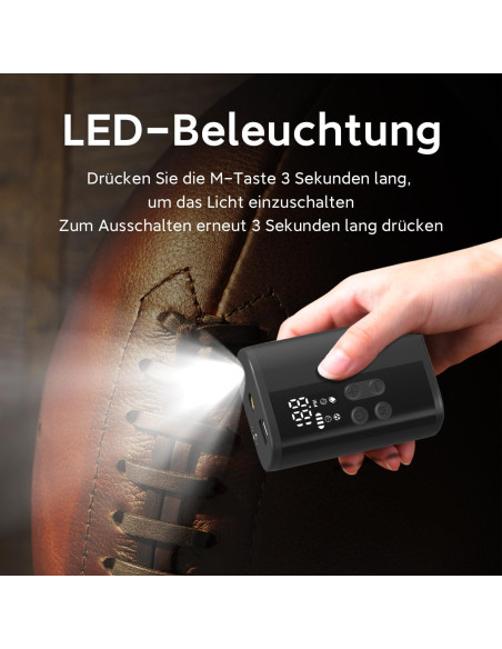 Bomba Eléctrica Woowind para Pelotas con Manómetro y Luz LED