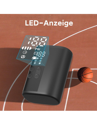 Bomba Eléctrica Woowind para Pelotas con Manómetro y Luz LED