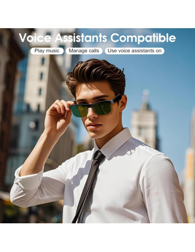 Gafas de Sol Inteligentes Bluetooth UV Polarizadas Unisex