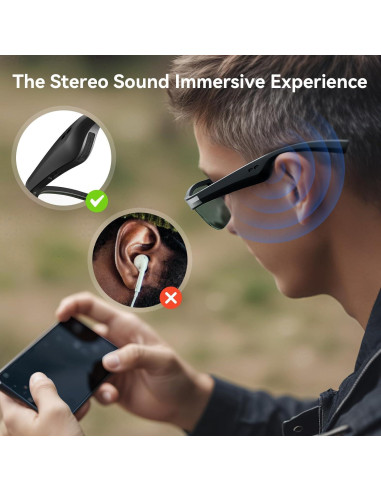 Gafas de Sol Inteligentes Bluetooth UV Polarizadas Unisex