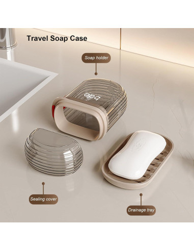 Estuches de Jabón Portátil FQDGTFA - 2 Piezas, a Prueba de Fugas