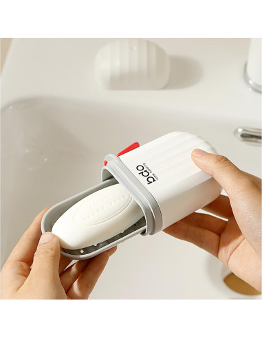 Estuches de Jabón Portátil FQDGTFA - 2 Piezas, a Prueba de Fugas