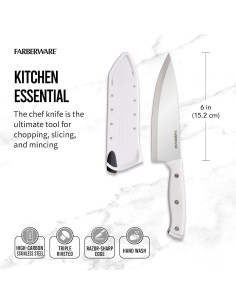 Cuchillo de Chef Farberware 15.24 cm con Cubierta Afiladora 2