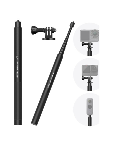 K&F Concept Palo de Selfie Invisible 153cm para GoPro y DJI
