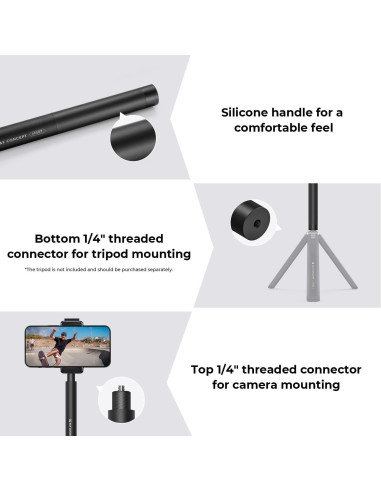 K&F Concept Palo de Selfie Invisible 153cm para GoPro y DJI