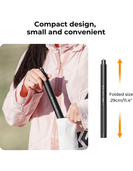 K&F Concept Palo de Selfie Invisible 153cm para GoPro y DJI