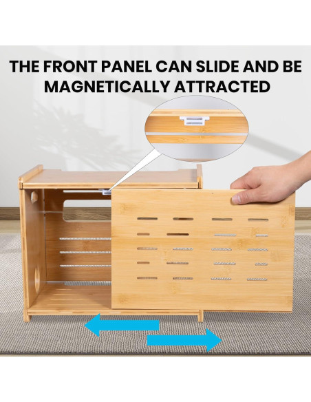 Caja Oculta para Router WiFi Fullin de Bambú 37.5x28.5cm