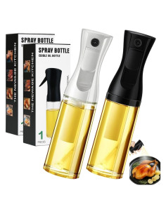 Pulverizador de Aceite BOKKY 220ml 2 en 1 Vidrio Grado Alimenticio