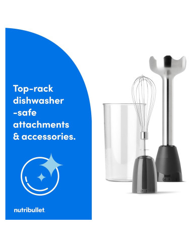 Batidora de Inmersión NutriBullet Lite 300W Gris Oscuro