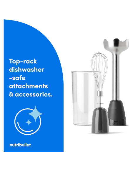 Batidora de Inmersión NutriBullet Lite 300W Gris Oscuro