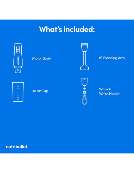 Batidora de Inmersión NutriBullet Lite 300W Gris Oscuro