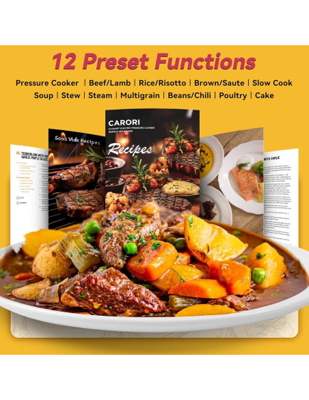 Olla de Presión Eléctrica Carori 6L con Pantalla Táctil 1000W