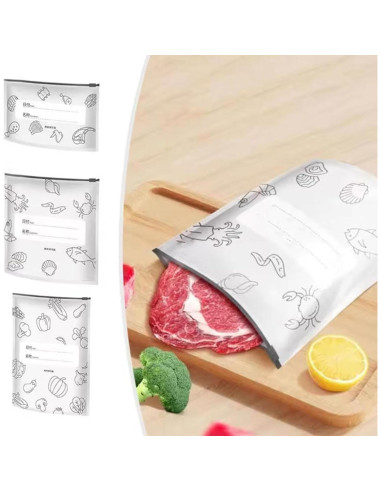 30 Bolsas de Almacenamiento Reutilizables Nuckhuce 26x29 cm