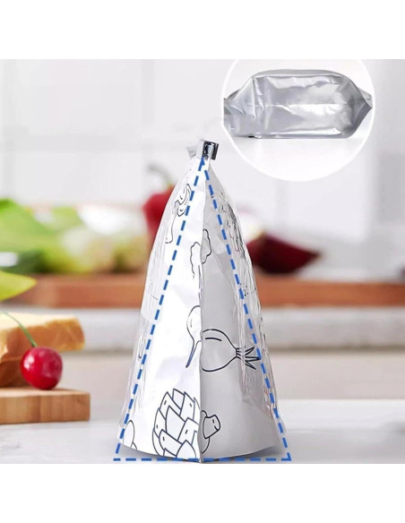 30 Bolsas de Almacenamiento Reutilizables Nuckhuce 26x29 cm