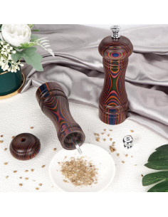 Juego de Molinillos de Sal y Pimienta de Madera Pakka 2 Pzas 18 cm 2