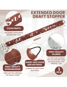 Tapón de Corrientes Gisafai 152 cm Café Insonorizante 2