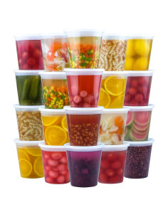 Set de 50 Contenedores Deli 950 ml Dealusy A Prueba de Fugas